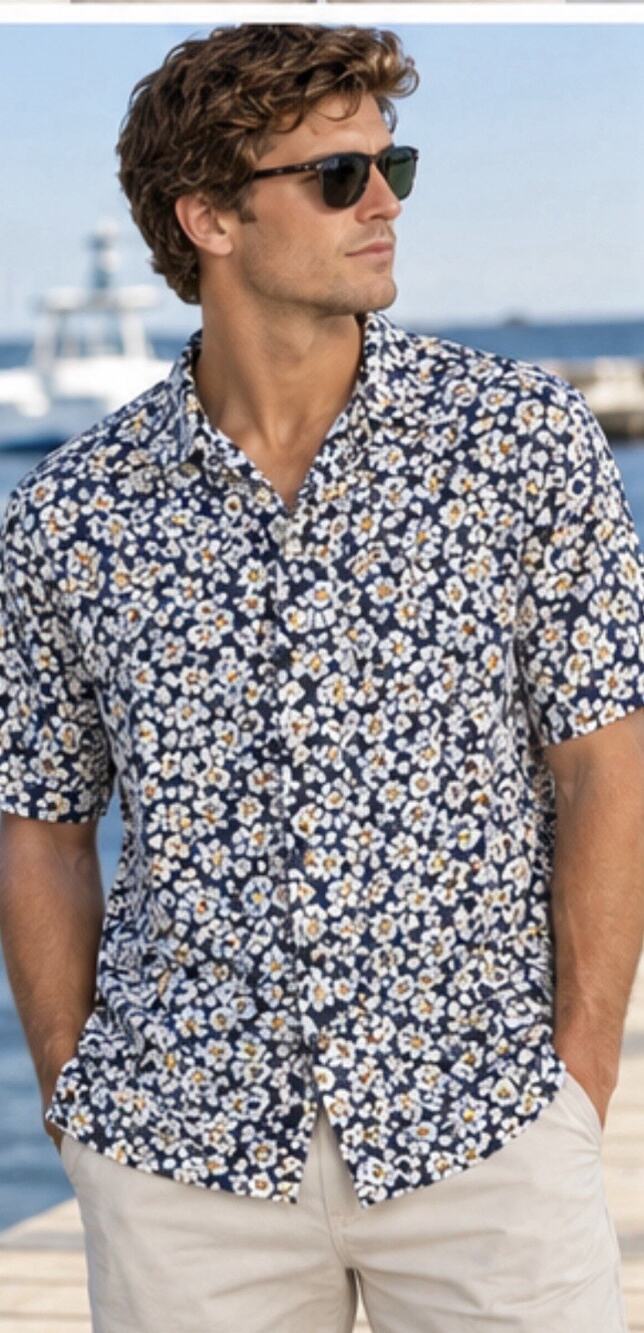 J.Crew Shirt Mens XXL Multicolor Floral Flex Washed Short Sleeve Button Up AR12